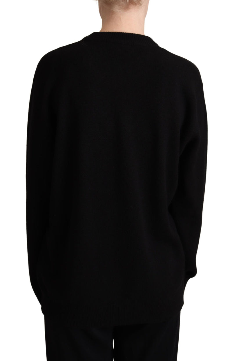 Black #DGFAMILY Cashmere Pullover Sweater