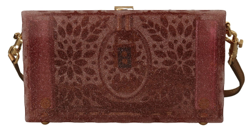 Pink Crystals Clutch Cross Body Women Box Bag