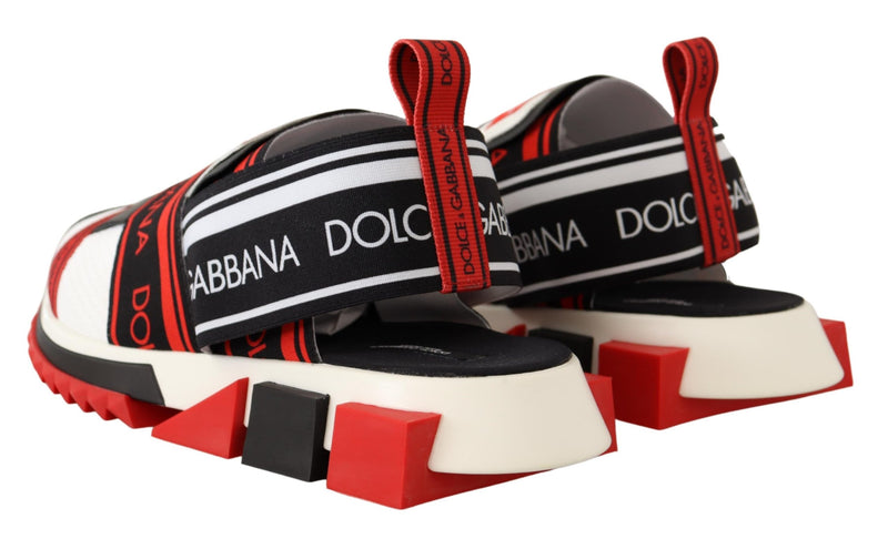 Red White Black Sneakers Sorrento Sandals