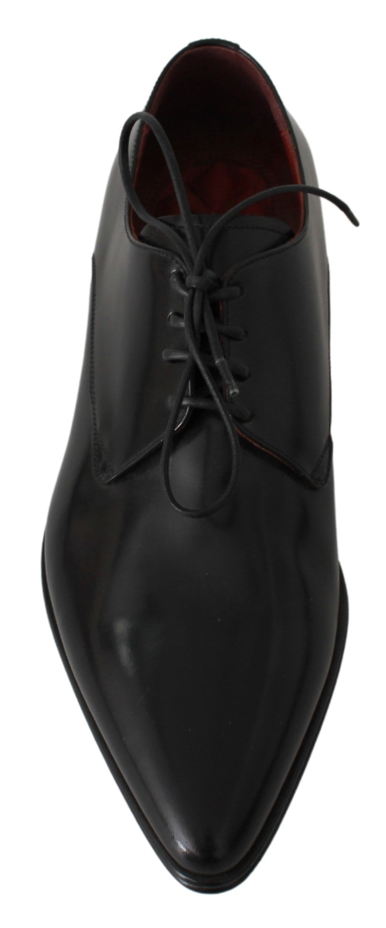 Black Leather Derby Dress Mens Shoes