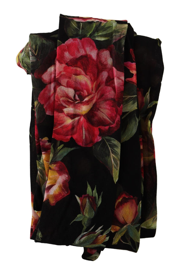 Black Floral Print Stockings Nylon Tights