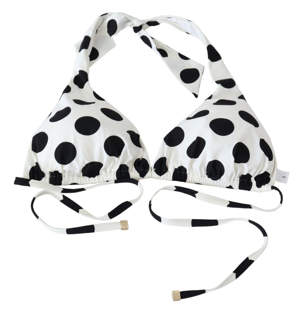Black White Polka Print Two Piece Swimwear Bikini