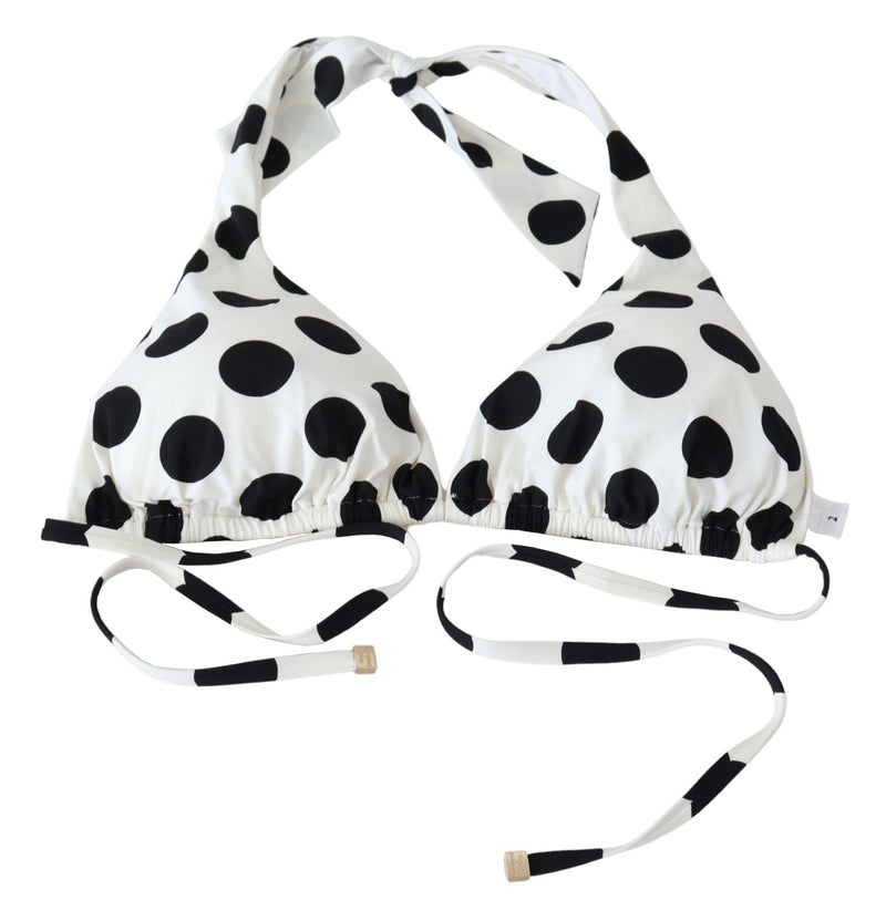 Black White Polka Print Two Piece Swimwear Bikini