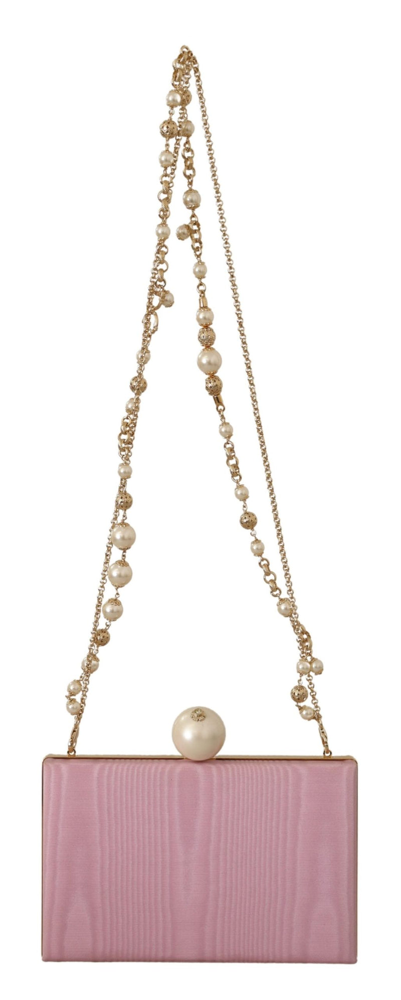 Pink Silk Faux Pearl Mini Crossbody Women Bag