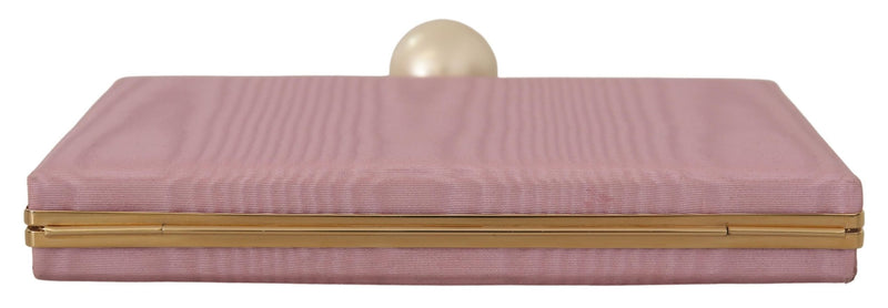 Pink Silk Faux Pearl Mini Crossbody Women Bag