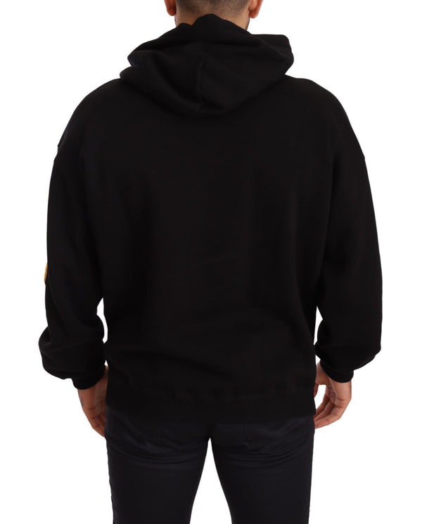 Black Paradiso Cotton Hood Sweatshirt