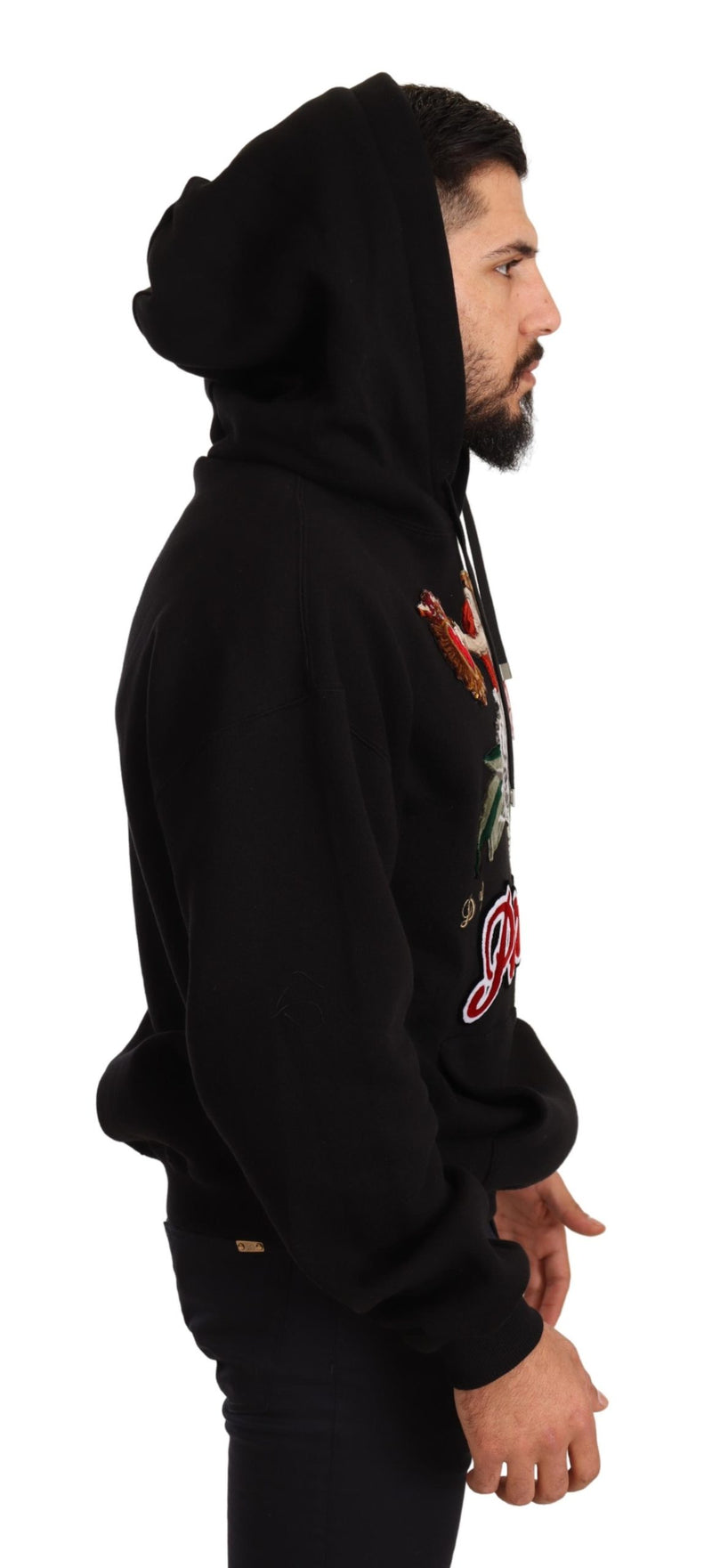 Black Paradiso Cotton Hood Sweatshirt