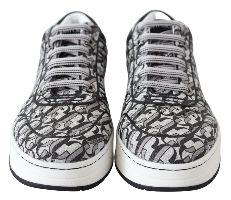 Hawaii Silver Black Glitter Sneakers