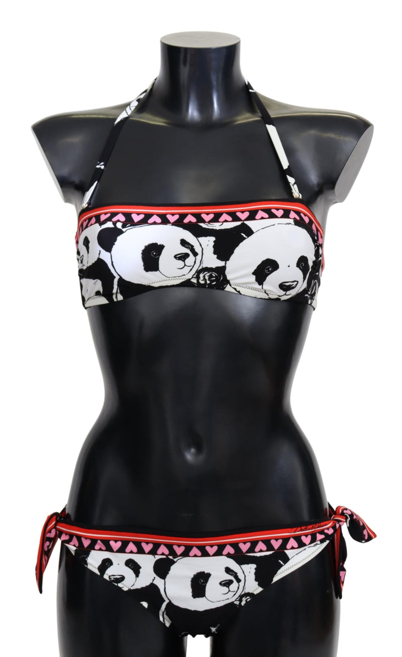 White Panda Two Piece Swimwear Beachwear Bikini