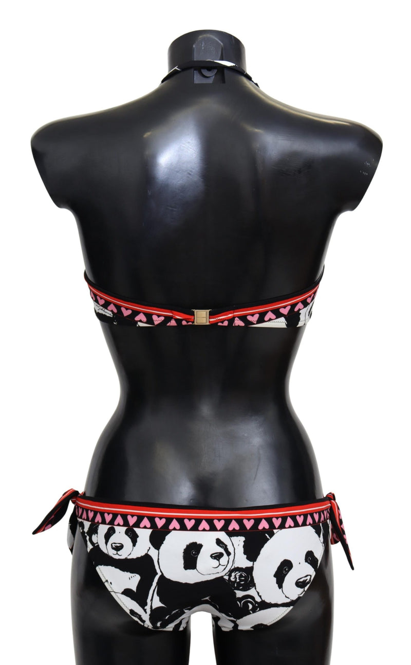 White Panda Two Piece Swimwear Beachwear Bikini
