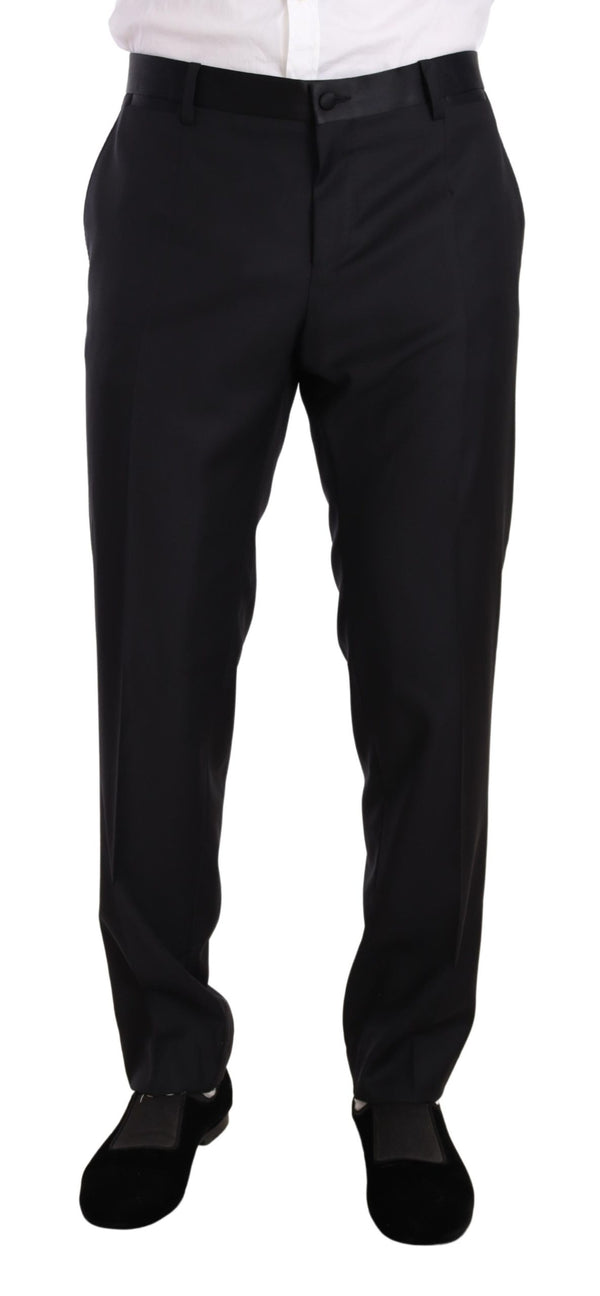Blue Skinny Formal Dress Trouser Wool Pants