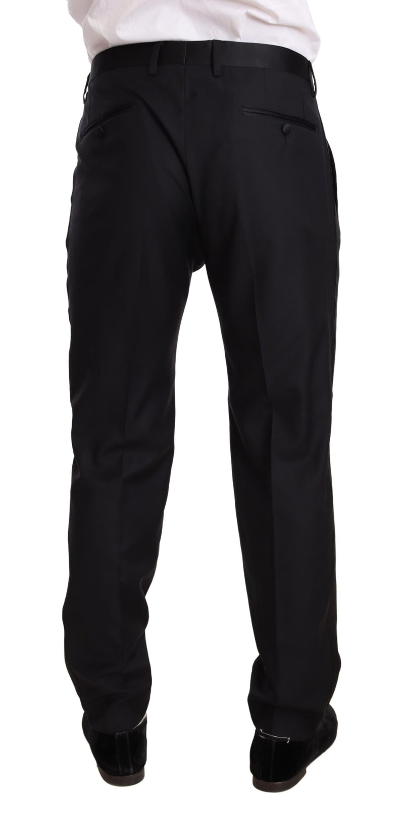 Blue Skinny Formal Dress Trouser Wool Pants