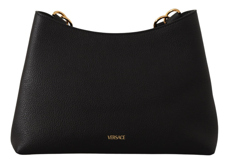 Black Calf Leather Small Hobo Shoulder & Handbag