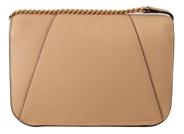 Nude Calf Leather Crossbody Bag