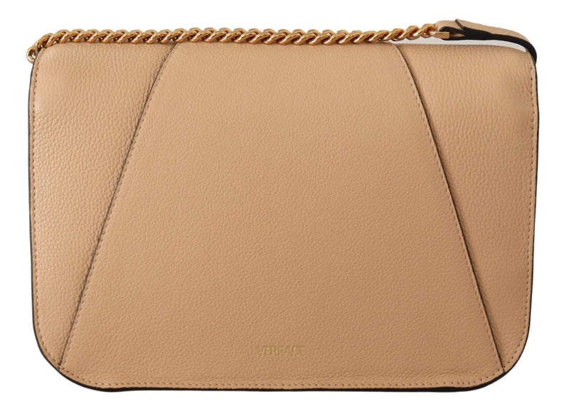Nude Calf Leather Crossbody Bag