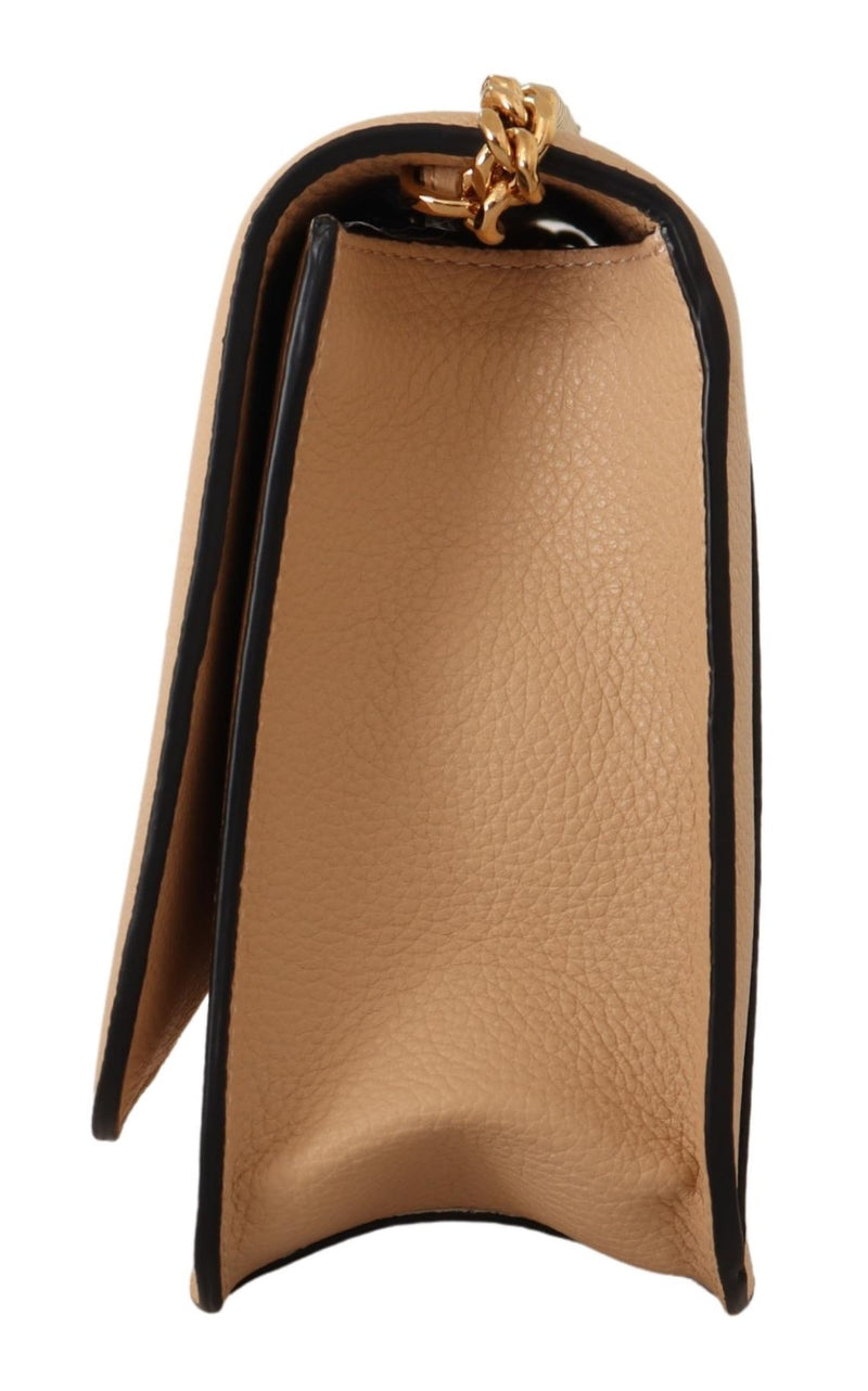 Nude Calf Leather Crossbody Bag