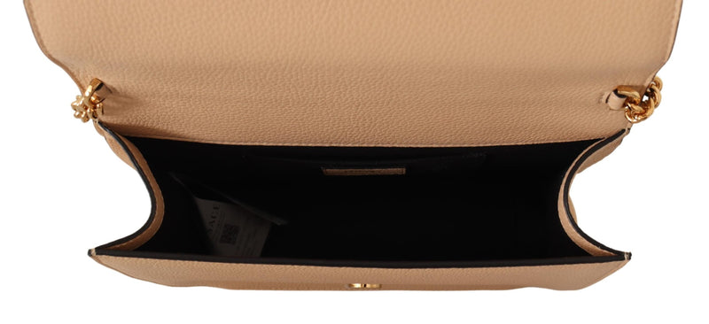 Nude Calf Leather Crossbody Bag