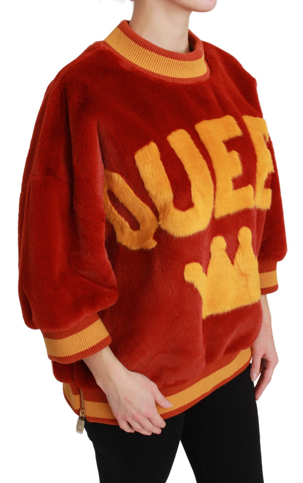 Red Queen Crown Pullover Women Sweater