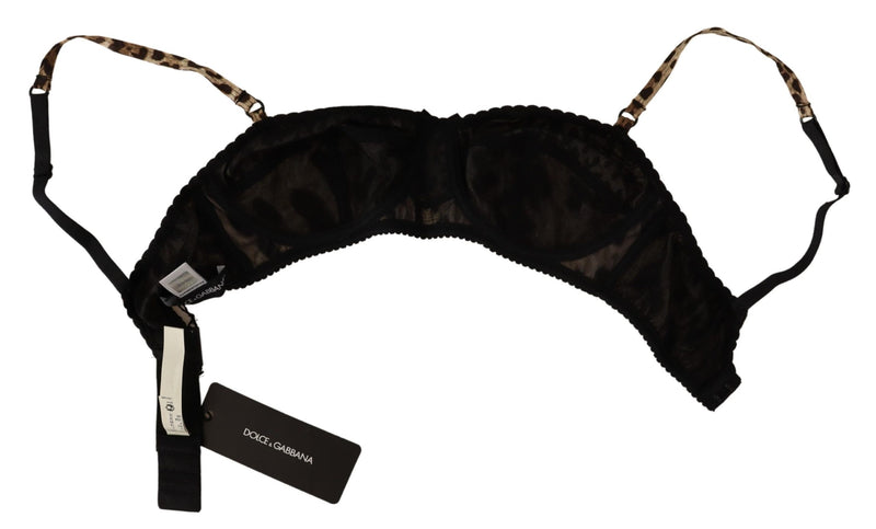 Brown Leopard Women Bra Nylon Spandex Underwear