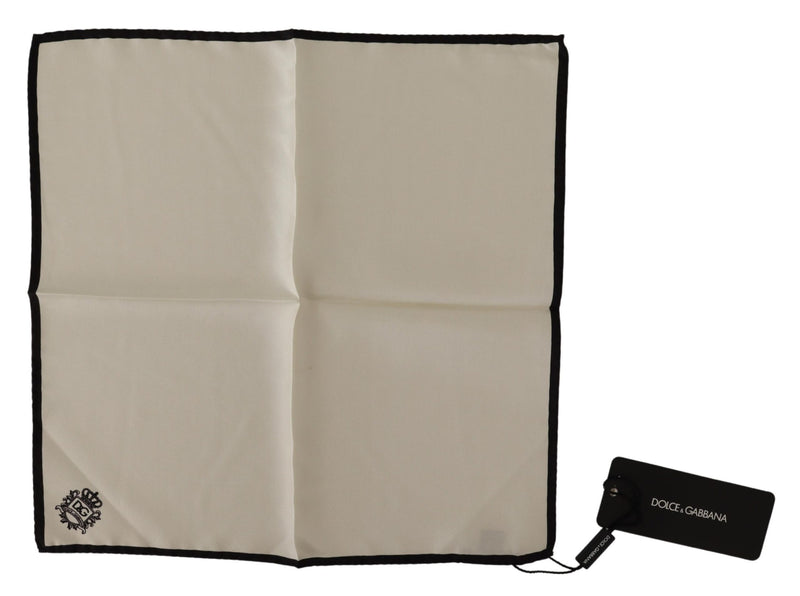 Gold Black Square Handkerchief Silk Scarf