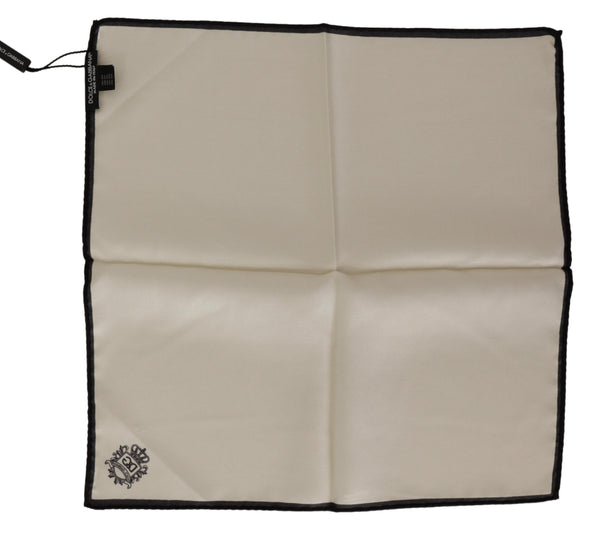 Gold Black Square Handkerchief Silk Scarf