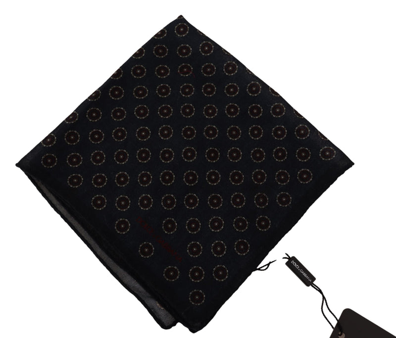 Gray Patterned 100% Wool Handkerchief