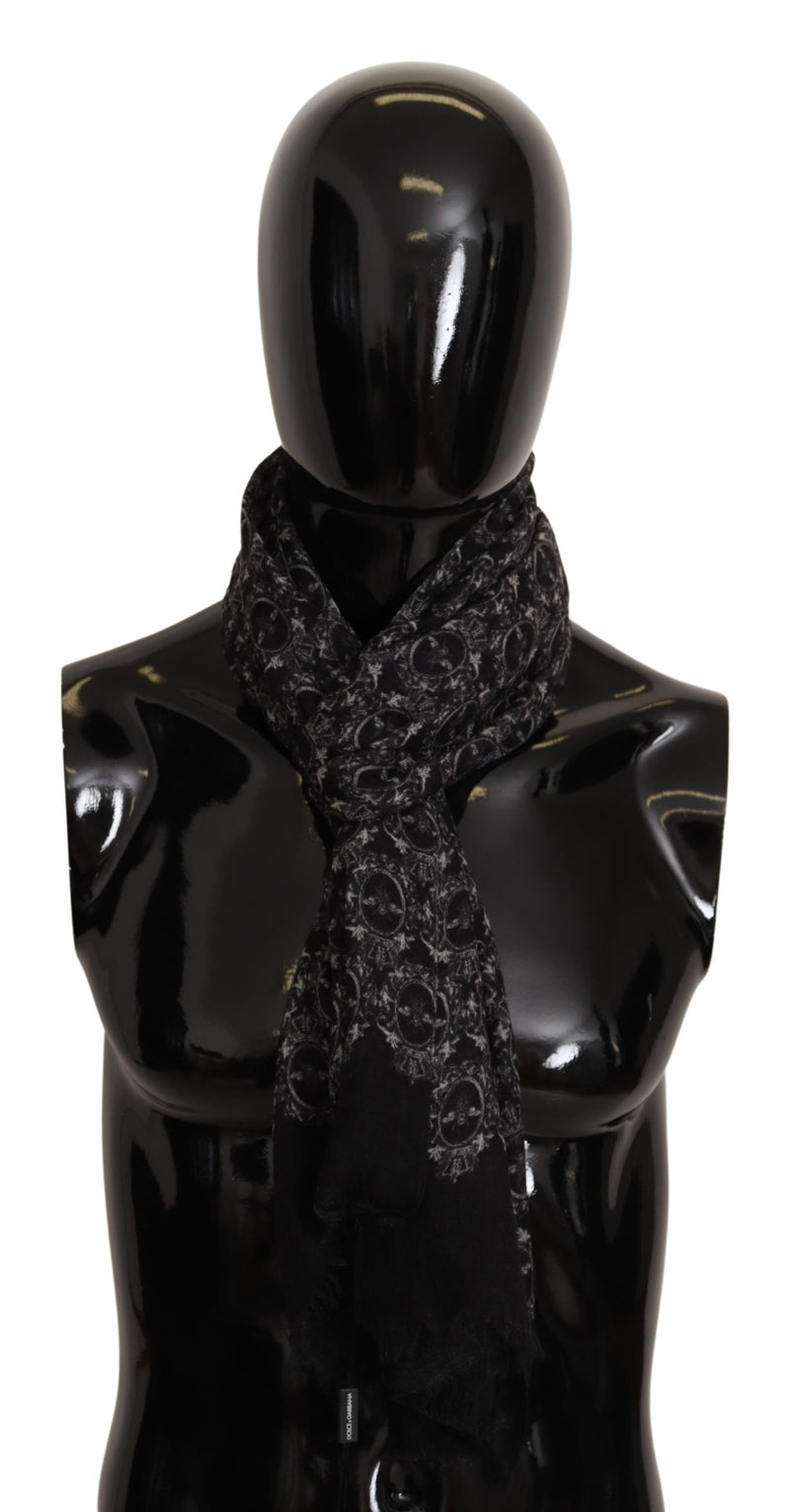 Black Bee Print Cashmere Wrap Shawl Scarf