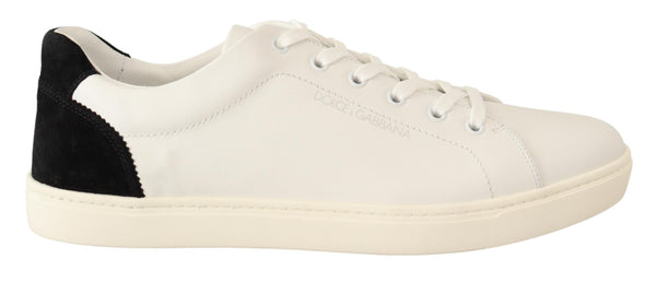 White Black Leather Portofino  Sneakers