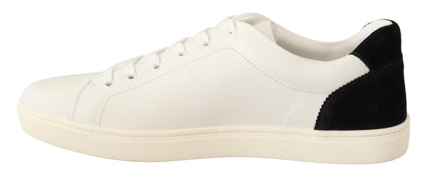 White Black Leather Portofino  Sneakers