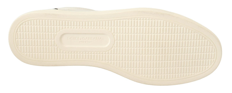 White Black Leather Portofino  Sneakers