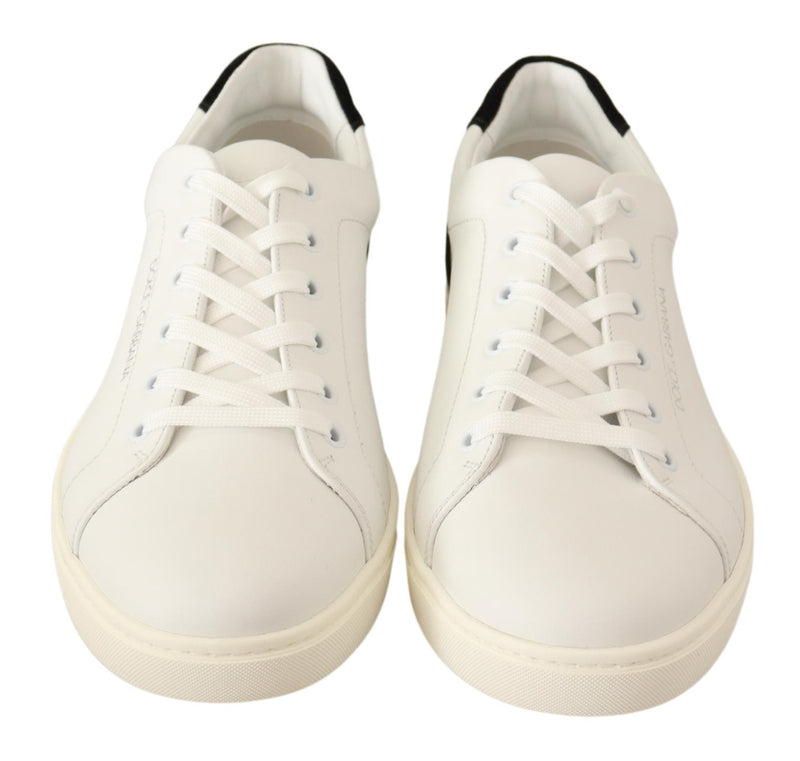 White Black Leather Portofino  Sneakers