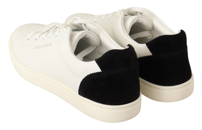 White Black Leather Portofino  Sneakers