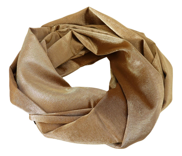 Gold Silk Stretch Women Shawl Wrap Scarf