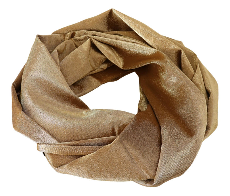 Gold Silk Stretch Women Shawl Wrap Scarf