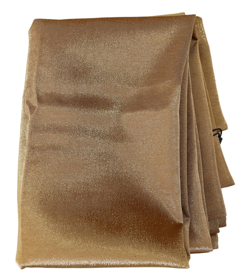 Gold Silk Stretch Women Shawl Wrap Scarf