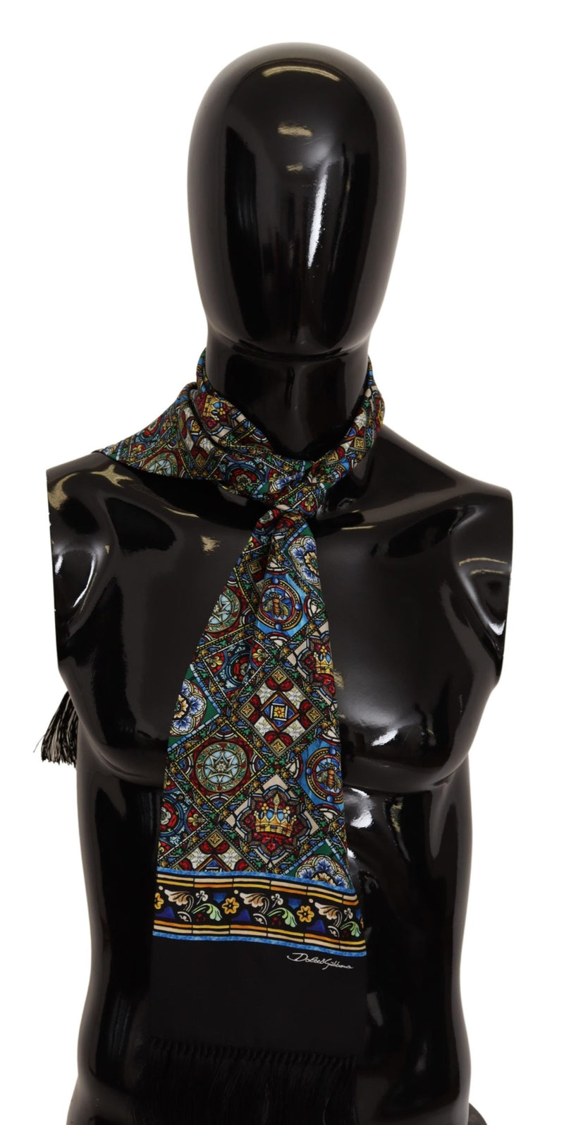 Multicolor Print Silk Neck Wrap Shawl Mens Scarf