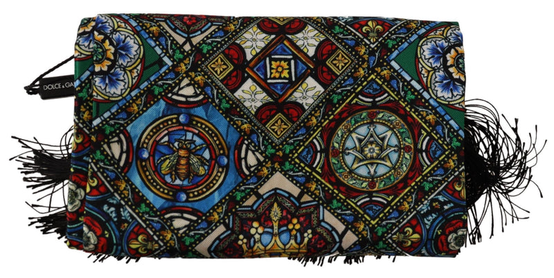 Multicolor Print Silk Neck Wrap Shawl Mens Scarf