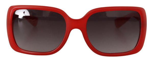Red Plastic Rectangle Shades DG6093 Sunglasses