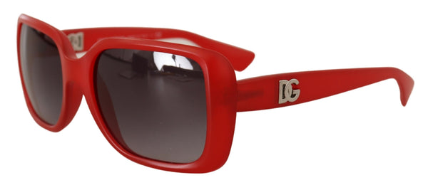 Red Plastic Rectangle Shades DG6093 Sunglasses