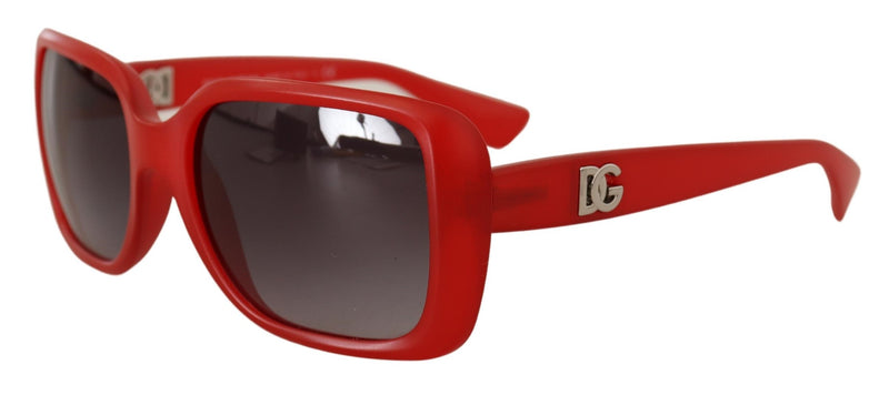 Red Plastic Rectangle Shades DG6093 Sunglasses