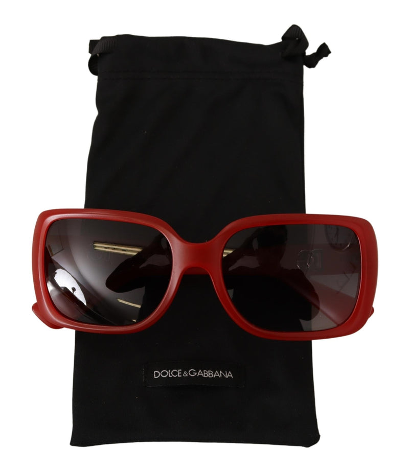 Red Plastic Rectangle Shades DG6093 Sunglasses