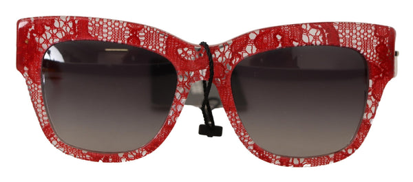 Red Lace Acetate Rectangle Shades DG4231 Sunglasses