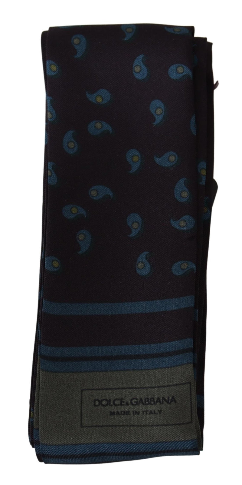 Purple Patterned Skinny Wrap Silk Mens Scarf