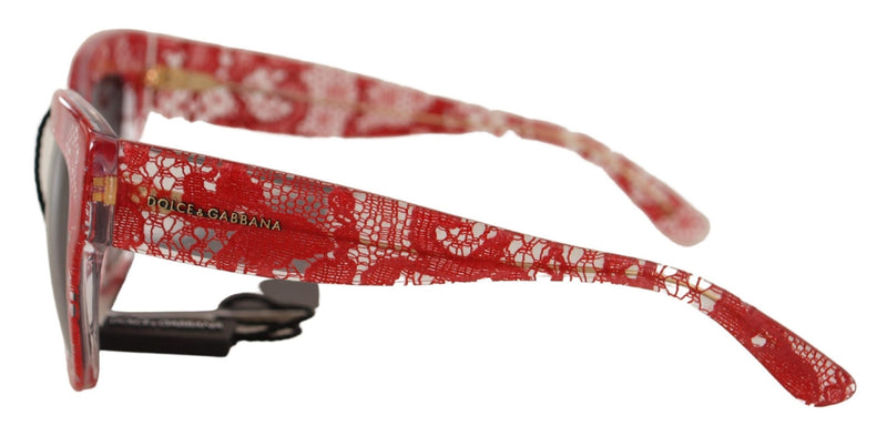 Red Lace Acetate Rectangle Shades DG4231 Sunglasses