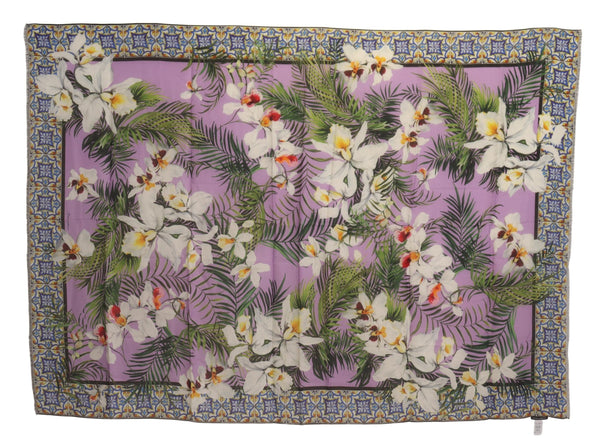 Multicolor Floral Print Cashmere Modal Scarf