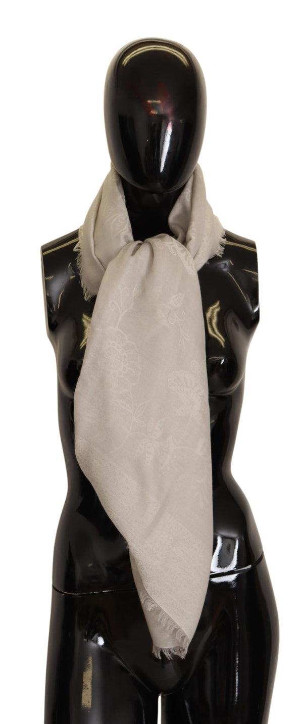 Off White Cotton Unisex Neck Warmer Scarf