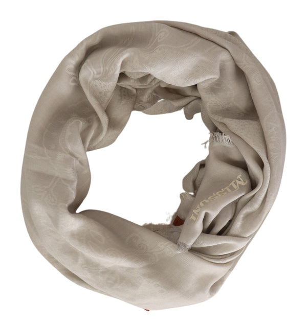 Off White Cotton Unisex Neck Warmer Scarf