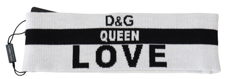 White #DGmillennials Royal Wool Knit Headband