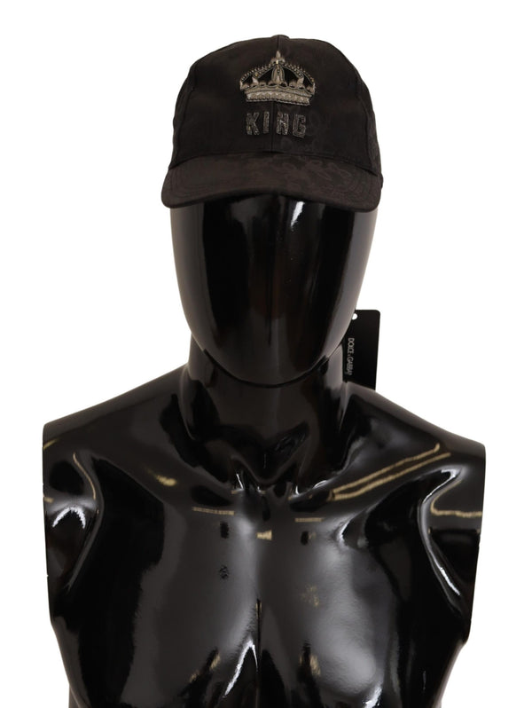 Black Floral DG King Embroidery Baseball Hat