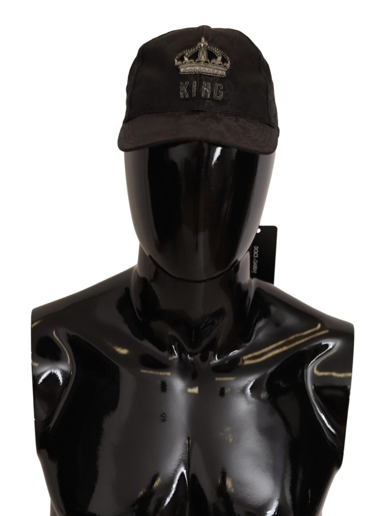 Black Floral DG King Embroidery Baseball Hat